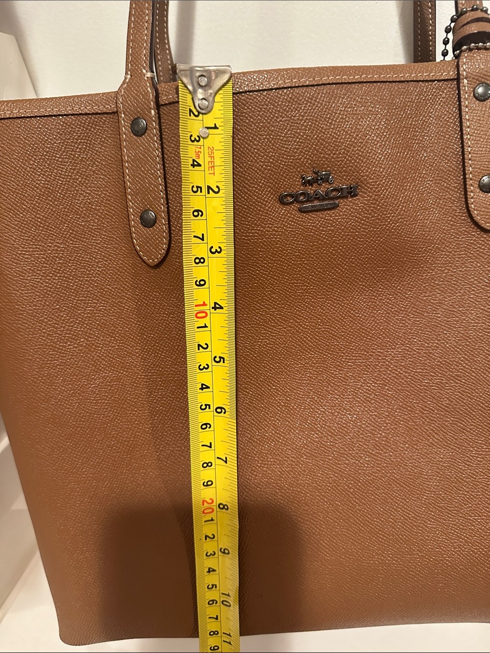 Coach Brown Sign Tote Reversible with Yellow Dog Graphic By Keith Haring’s - Picture 12 of 12
